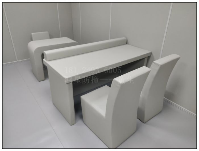 貴州審訊室軟包桌椅紀委留置室防撞家具